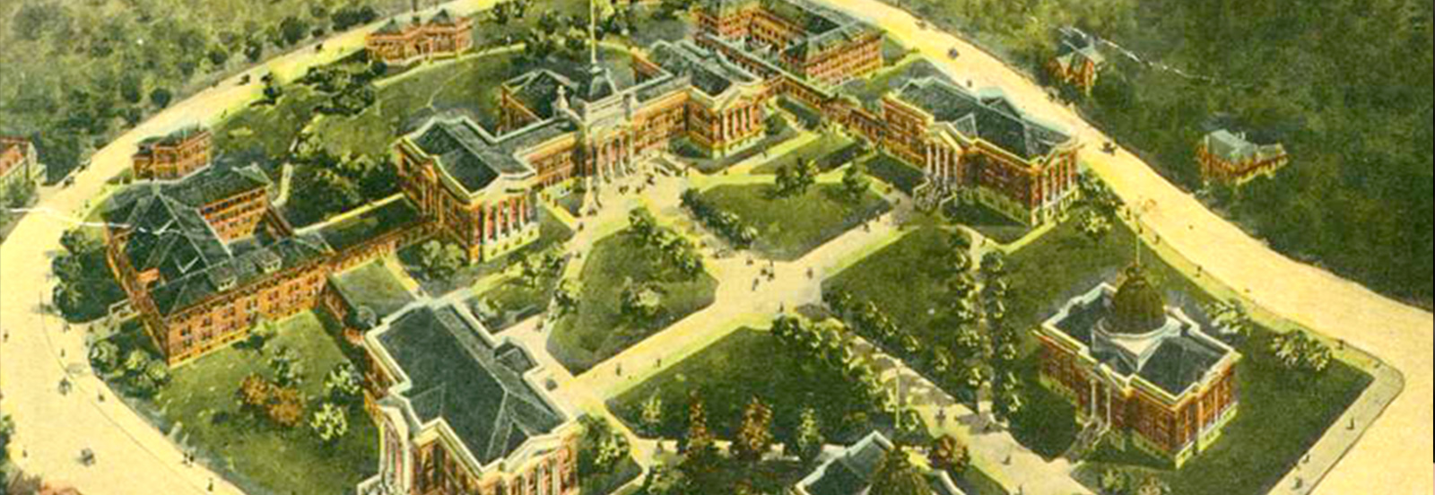 First Campus Master Plan aerial view