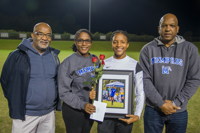 Chanel and family at Senior Night