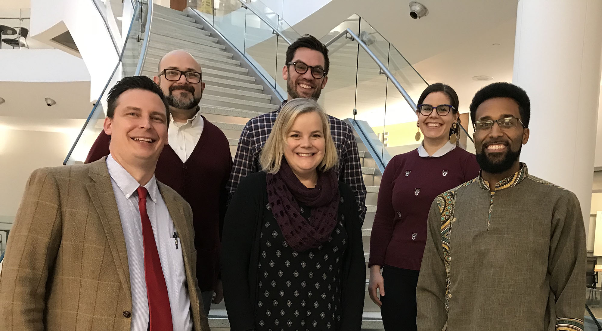 From left to right: Matthew Isaacs, David Miguel Gray, Rebecca Adams, Matthew Thomann, Christina Friedlander, Brian Kwoba