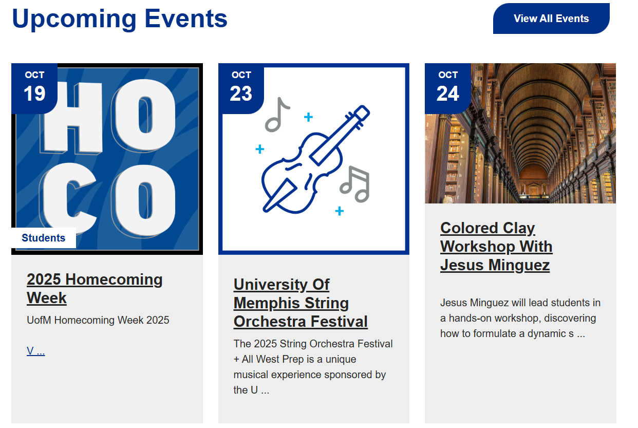 Events Listing Example