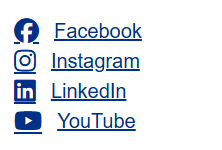 Footer Social Media Box Example