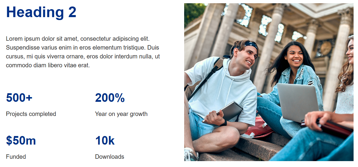 Four Blocks with Right Image Example