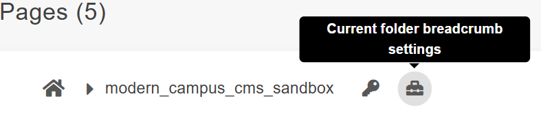Modern Campus CMS Current Folder Breadcrumb Icon