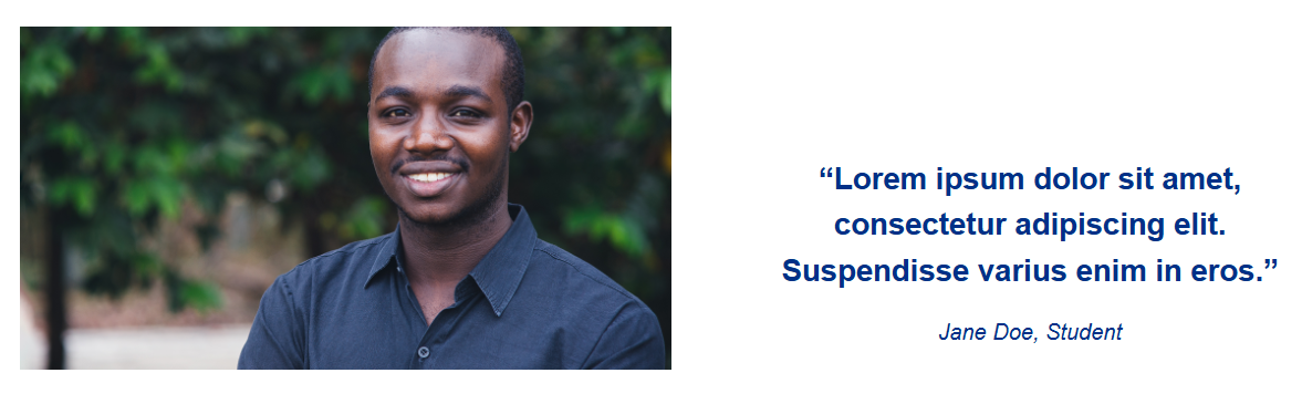 Quote with Left or Right Image Example