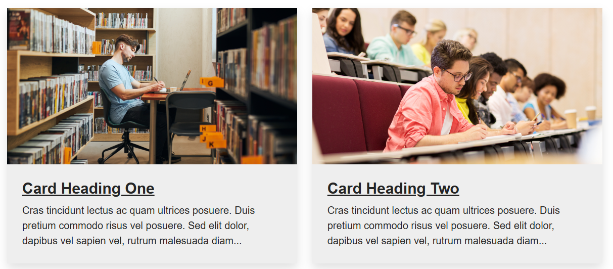 Two-Three Column Cards Example