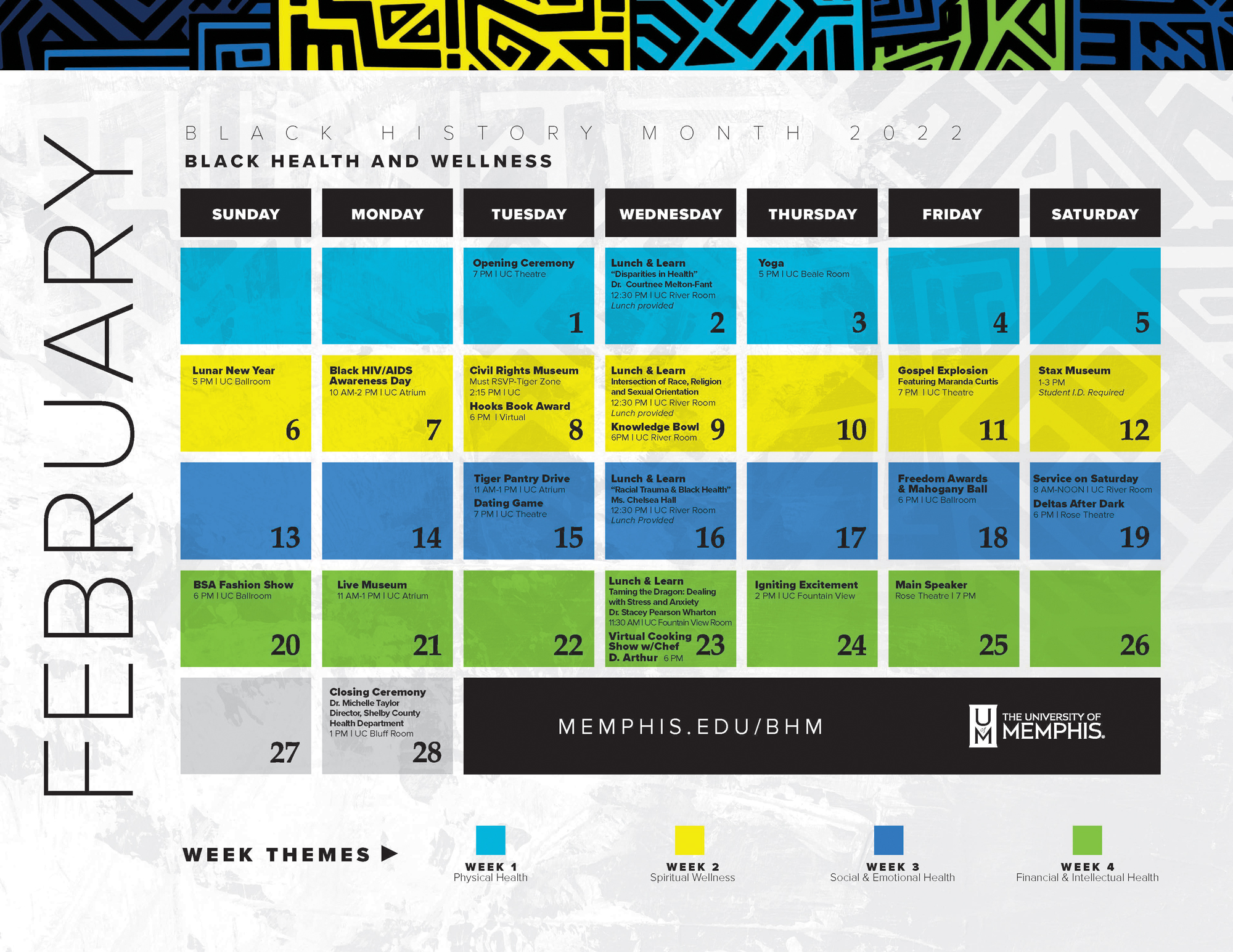 University Of Memphis Fall 2022 Calendar Black History Month - Multicultural Affairs - The University Of Memphis