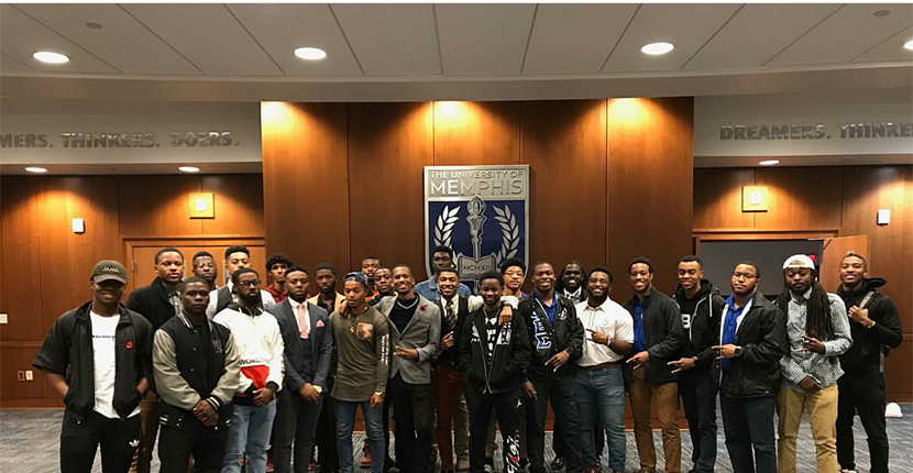 group of black male students