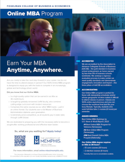 Online MBA Flyer