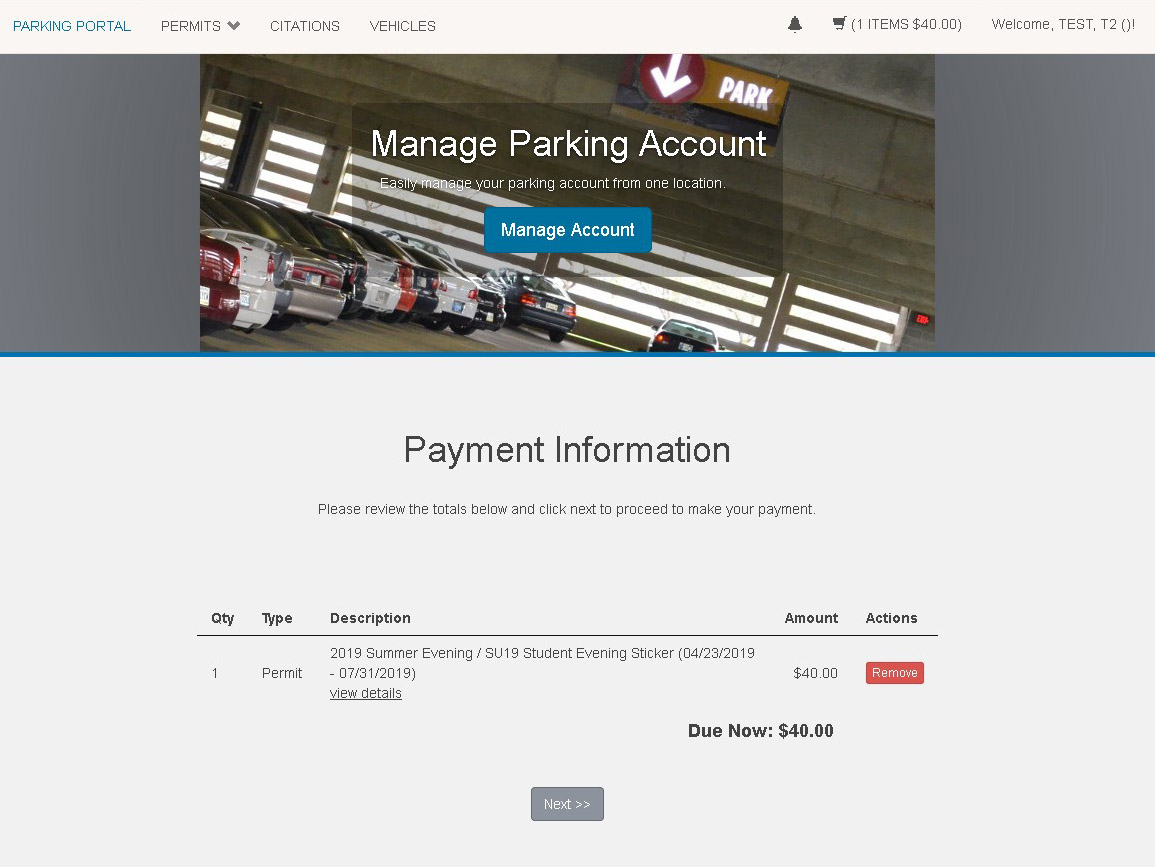 TigerPark Online Payment