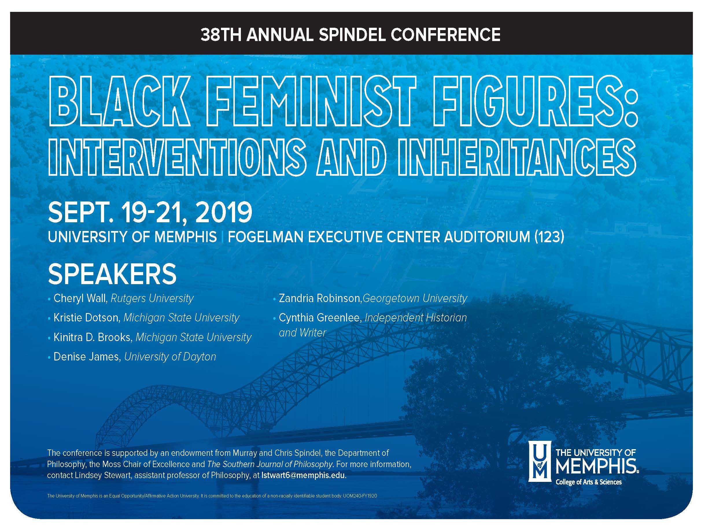 Spindel poster - Black Feminist Figures: Interventions and Inheritances