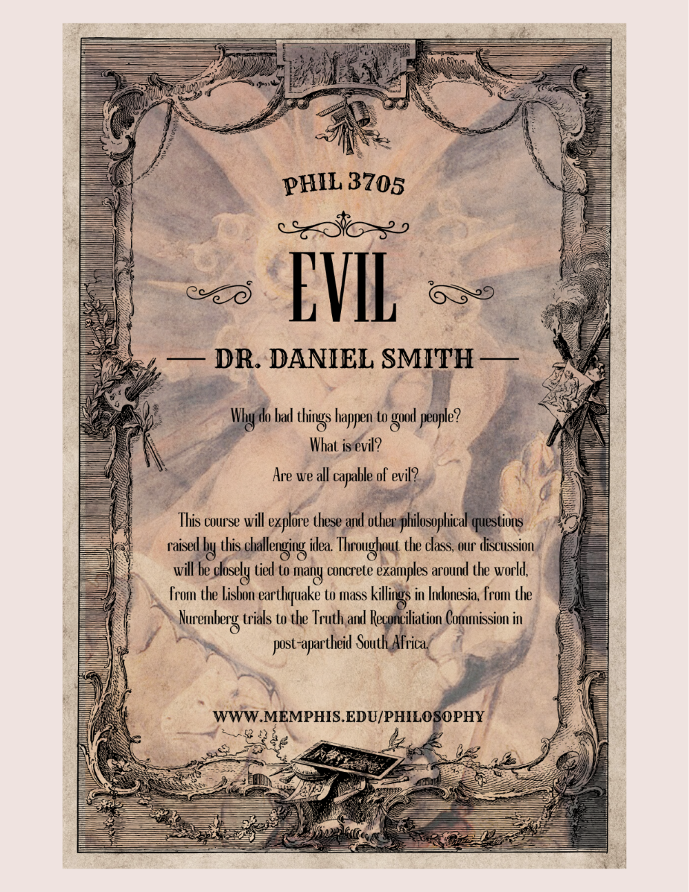 Poster for Philosophy class - Evil