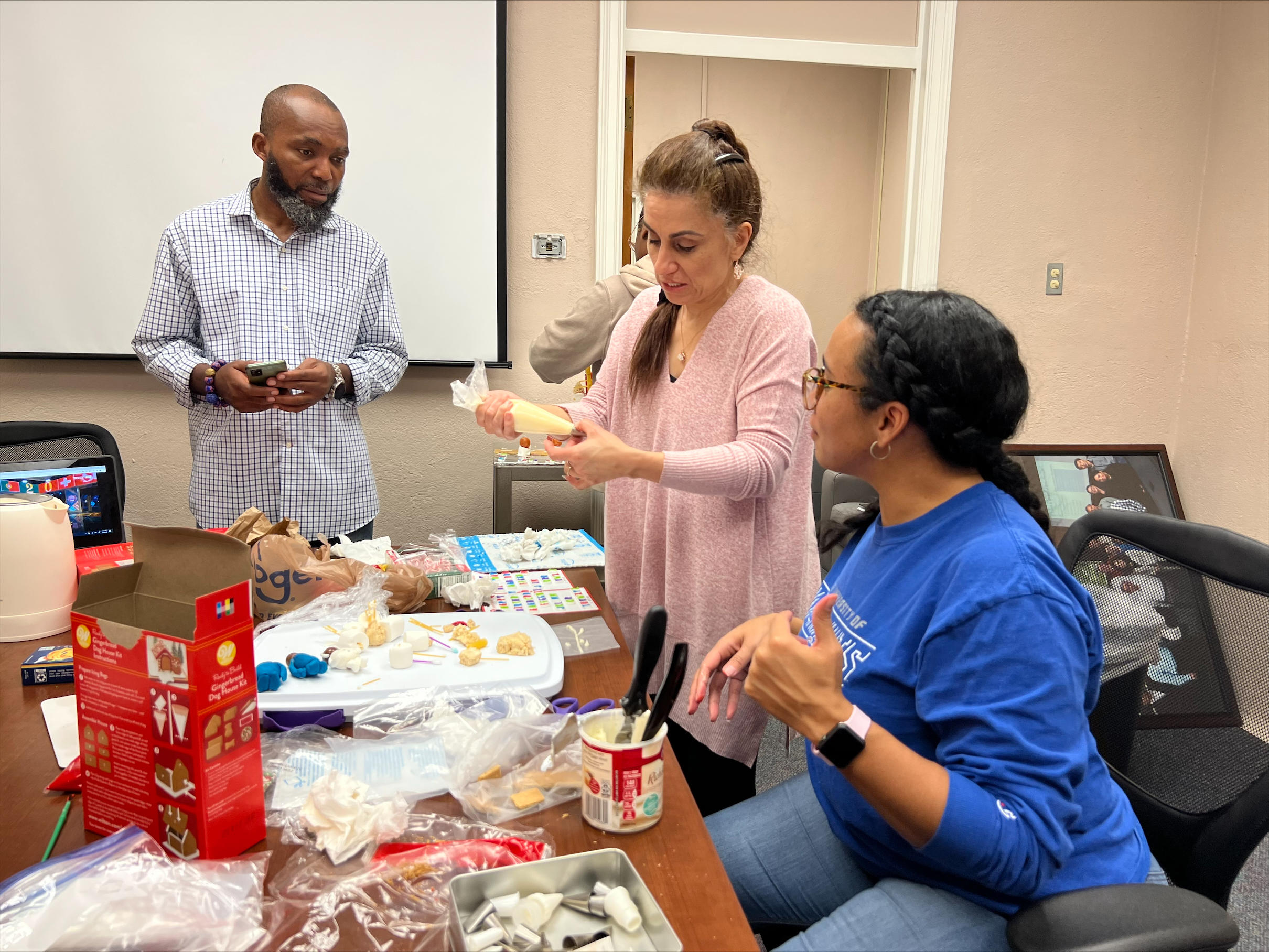 Courtney Paulino, Dr. Samuel Mensah, and Dr. Firouzeh Sabri contributing to the Artemis Mission