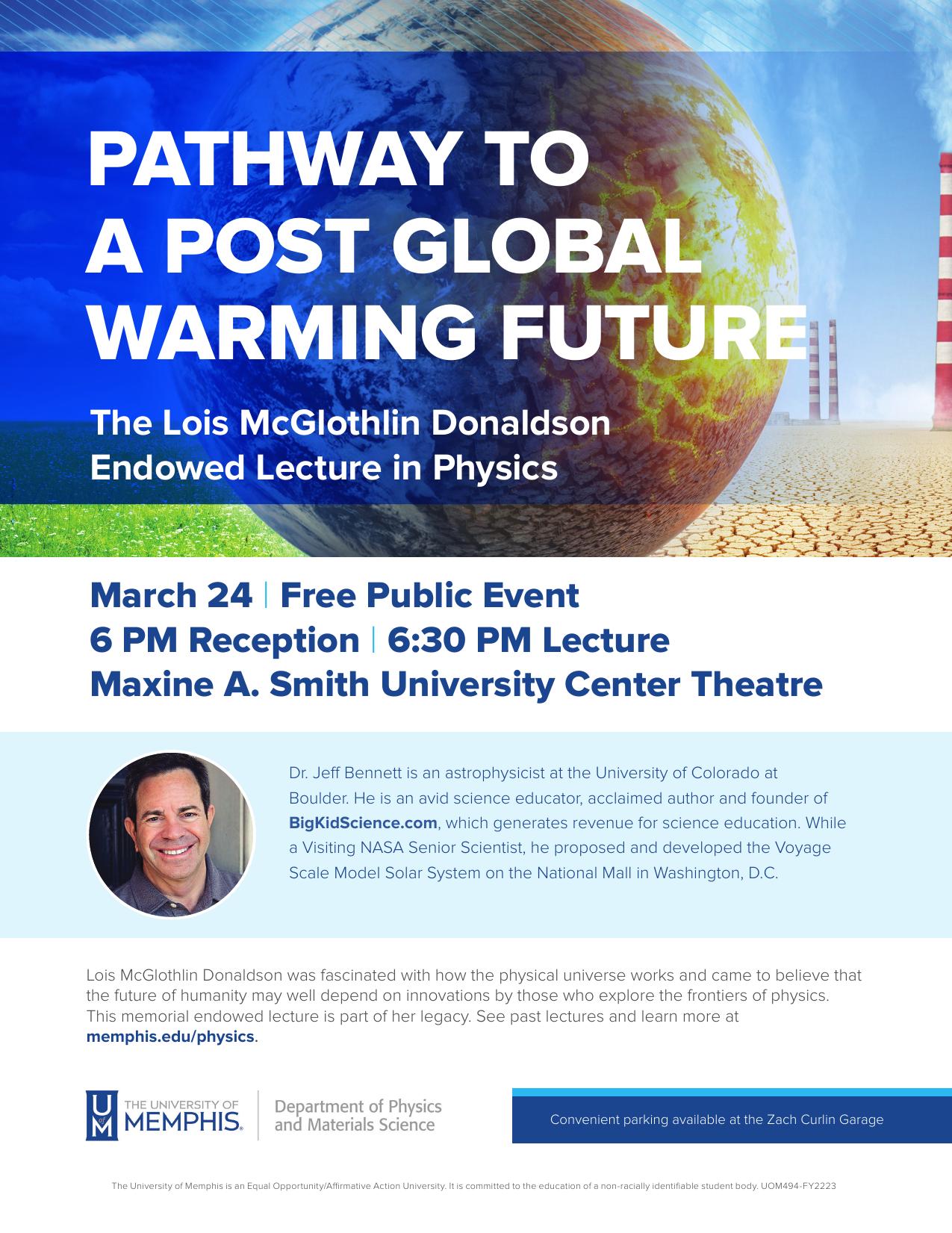 Dr. Jeff Bennett Endowed Lecture Flyer