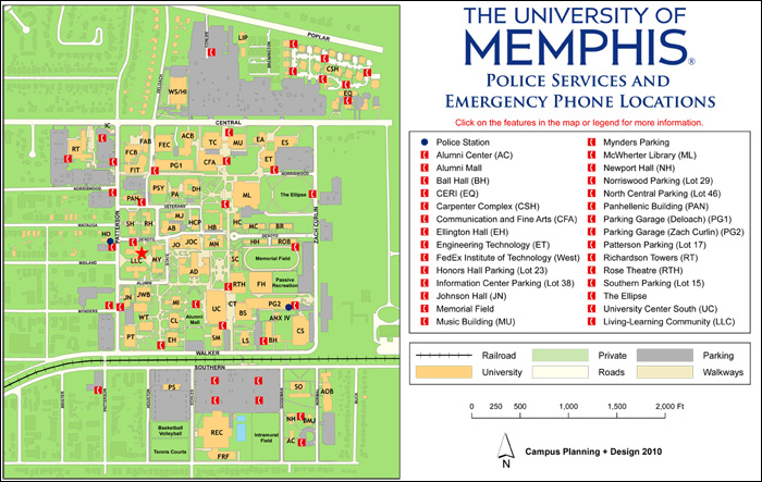Safety Phones Police Services The University Of Memphis