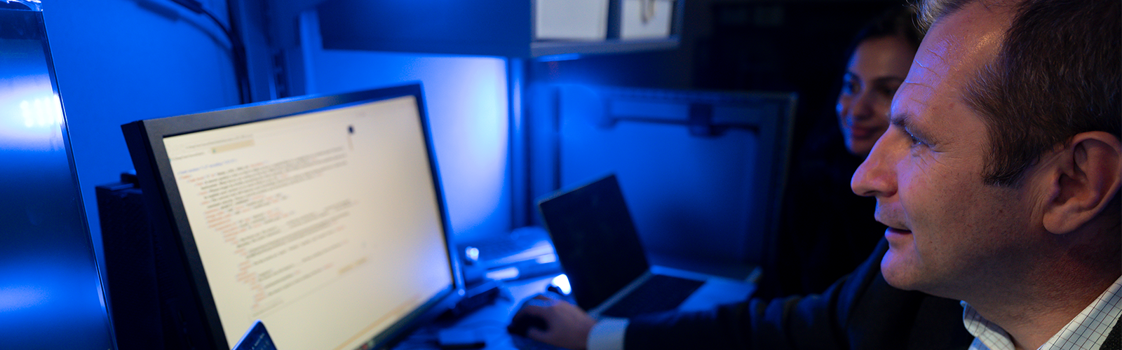 Ai man at computer