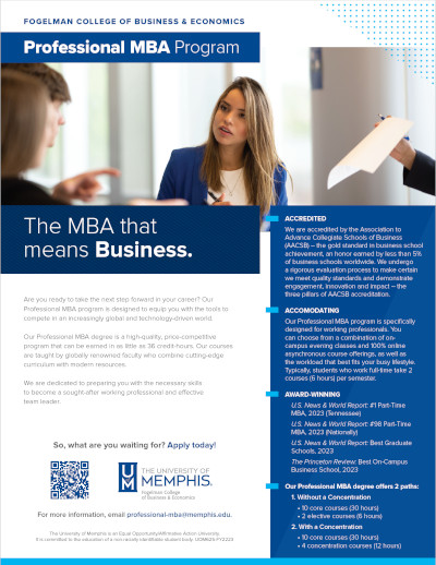 Professional MBA Flyer