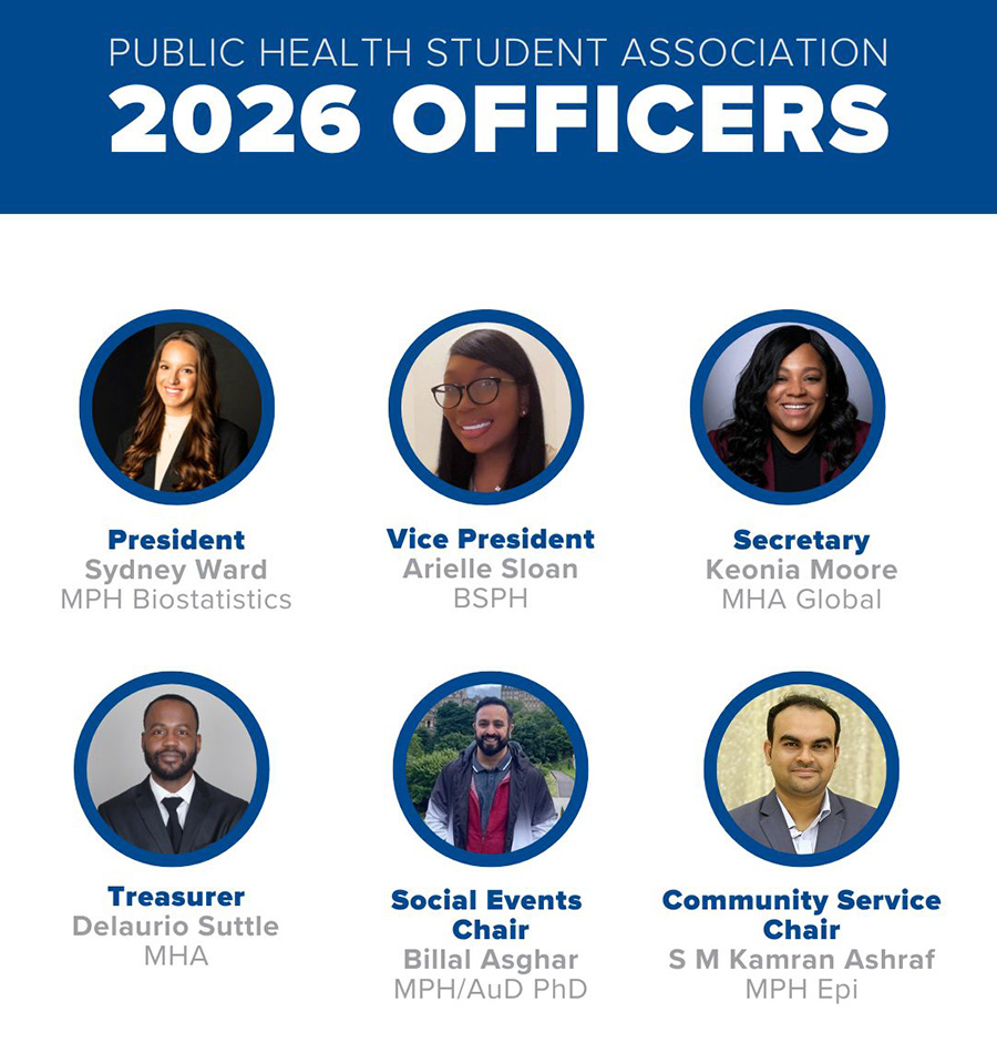 Headshots of 6 PHSA Officers of 2026