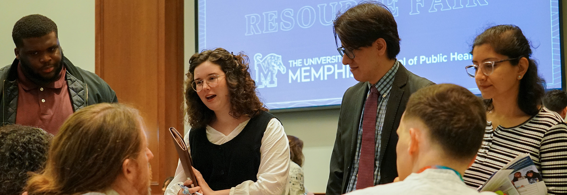 Recommended size: 800 × 600 px SPH students engage with community organizations during career fair