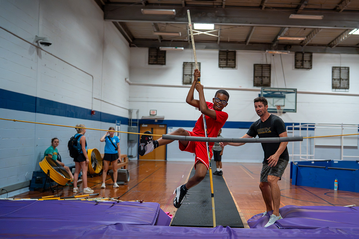 MYA campers learn how to pole vault