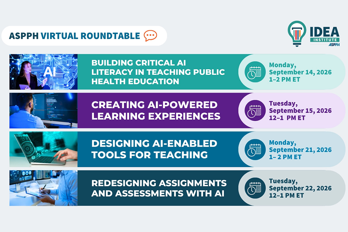 ASPPH To Launch New Series of Virtual AI Roundtables