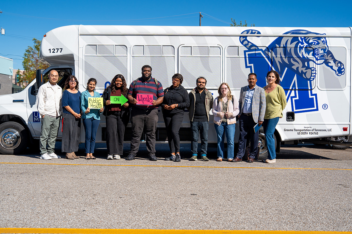 Public Health on Wheels Participants with SPH Faculty and Staff Members
