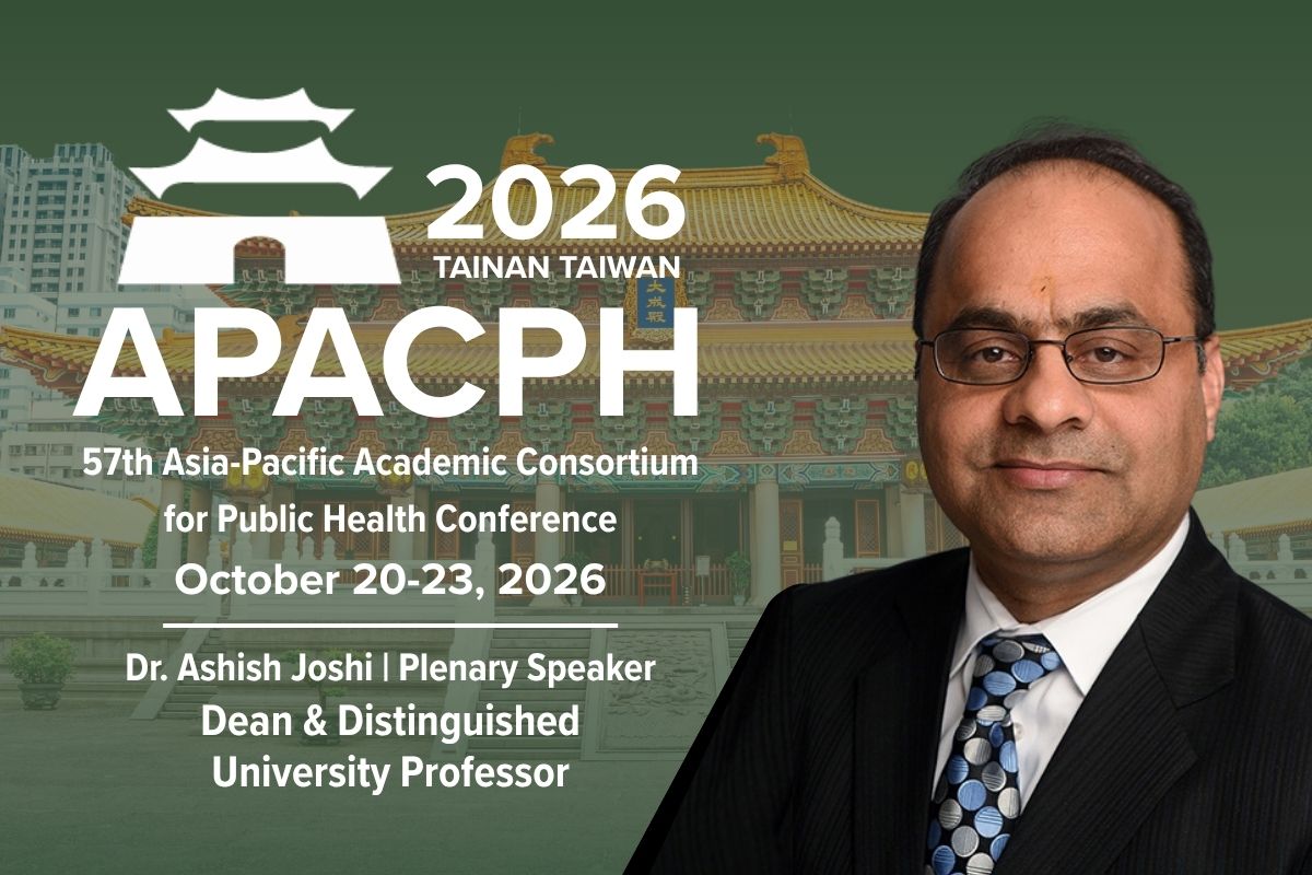 Dr. Ashish Joshi Featured Plenary Speaker APACPH 2026 Conference