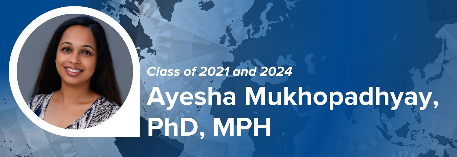 Headshot of Ayesha Mukhopadhyay, PhD, MPH