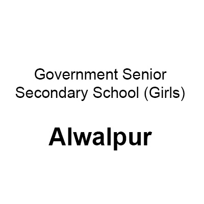 Logo Government Senior Secondary School, (G) Alwalpur, India