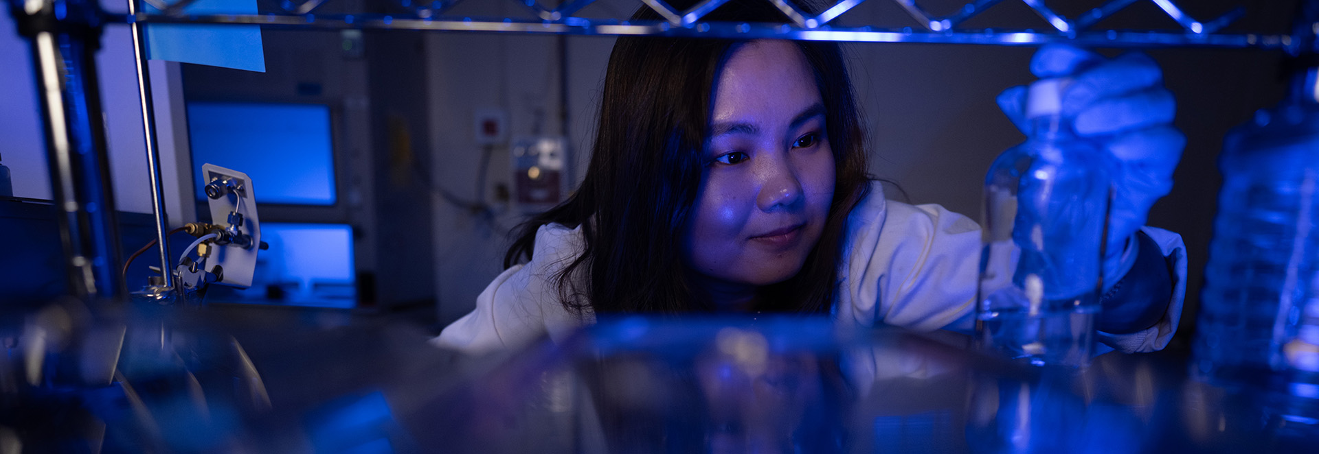 PhD Student in Lab