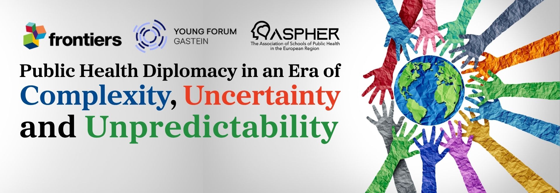 Logos of Frontiers, YFG and ASPHER