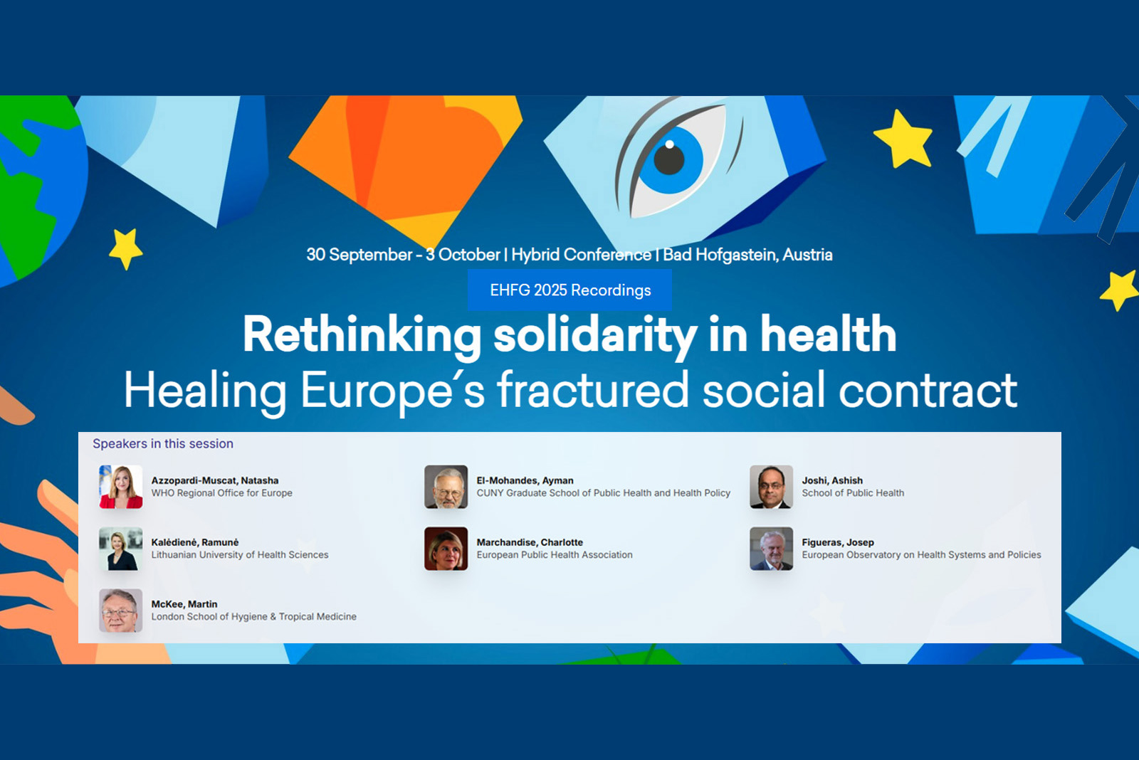 SPH Dean Joshi at EHFG 2025 Conference