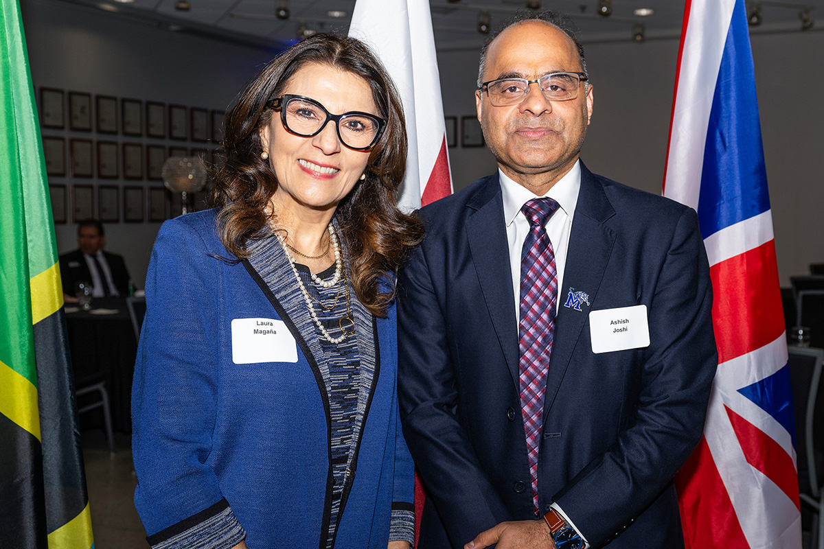 Dr. Laura Magaña, President and CEO of the Association of Schools and Programs of Public Health (ASPPH) and SPH Dean, Dr. Ashish Joshi