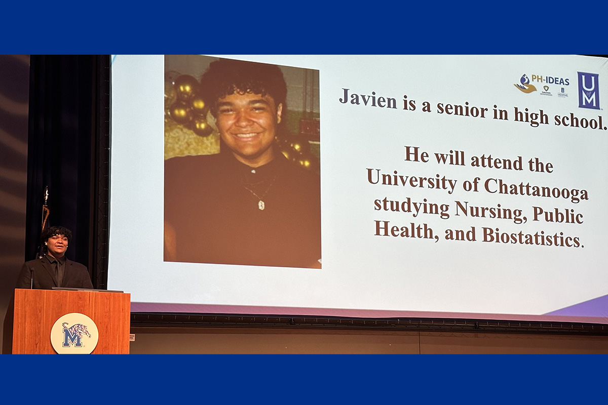 High School Student Presenting