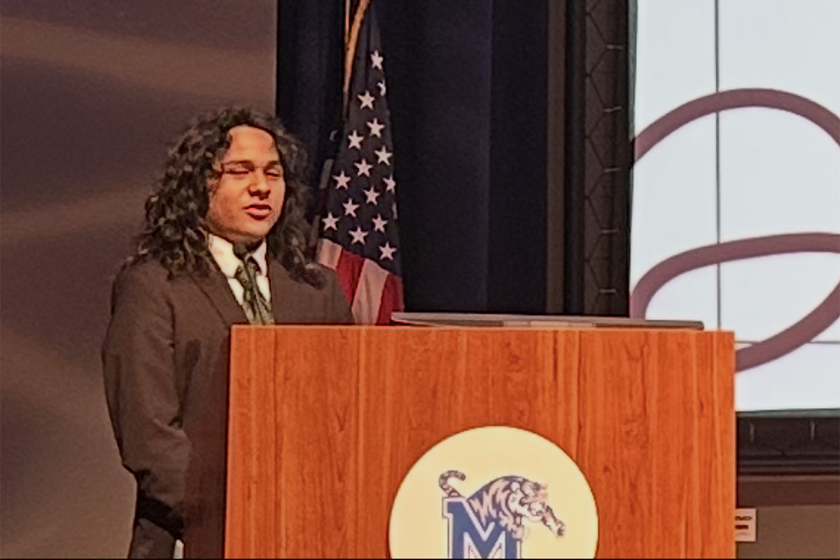 High School Student Presenting