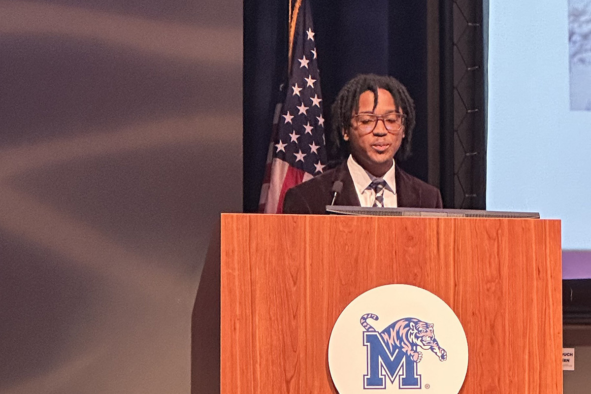 High School Student Presenting