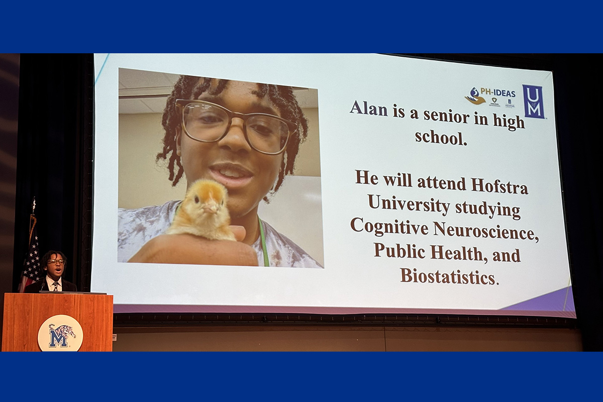 High School Student Presenting