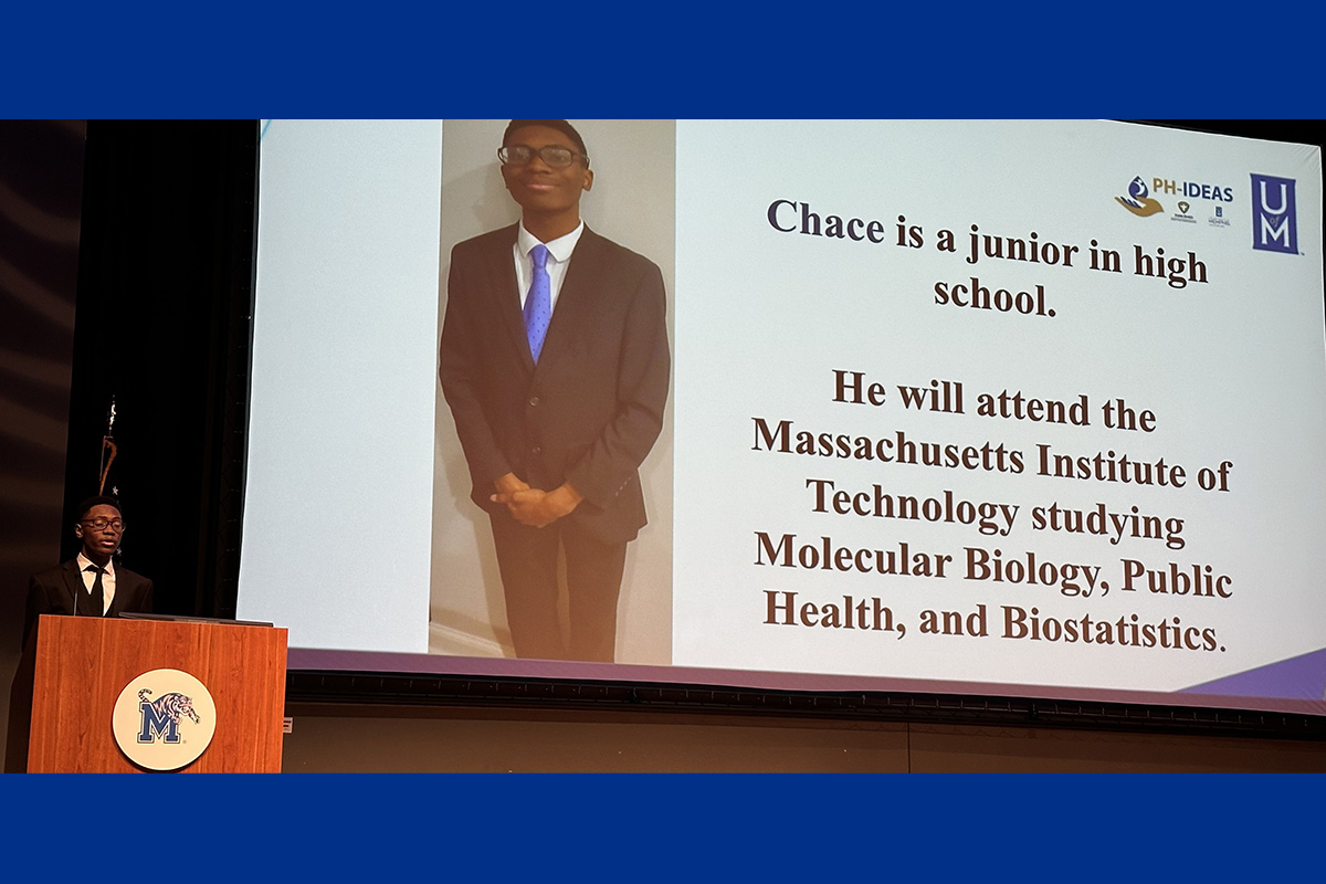 High School Student Presenting