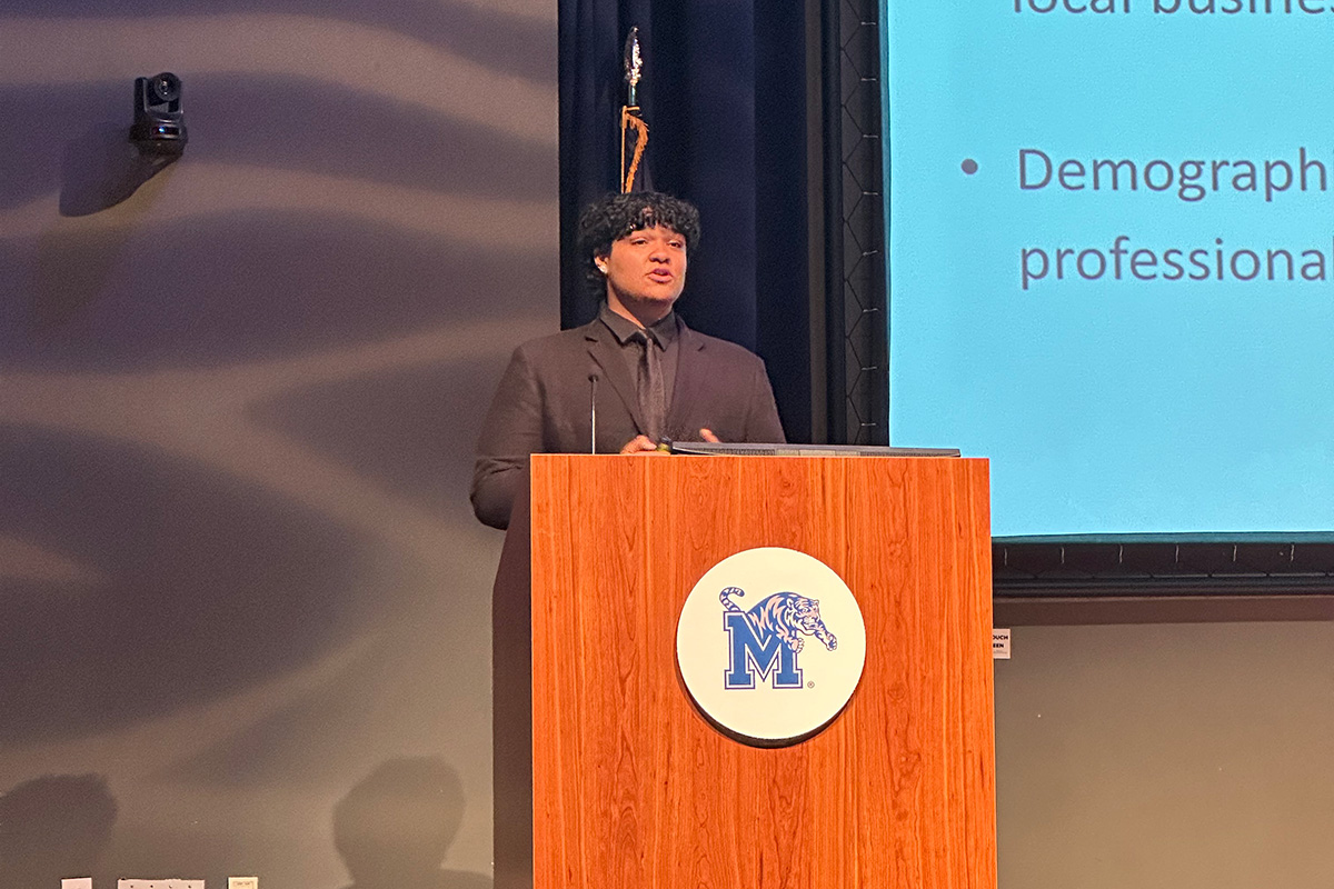 High School Student Presenting