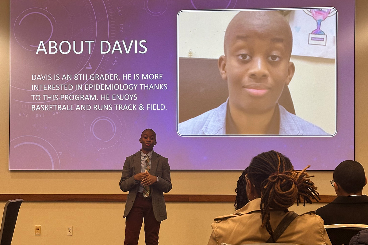 Middle School Student Presenting