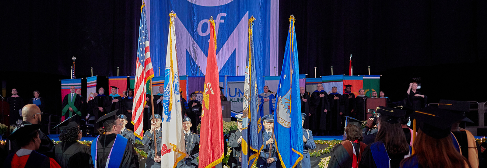 Presenting the Colors at Commencement