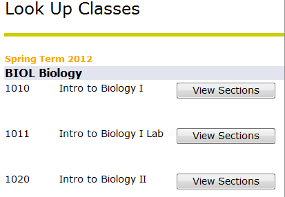 Course Search Option