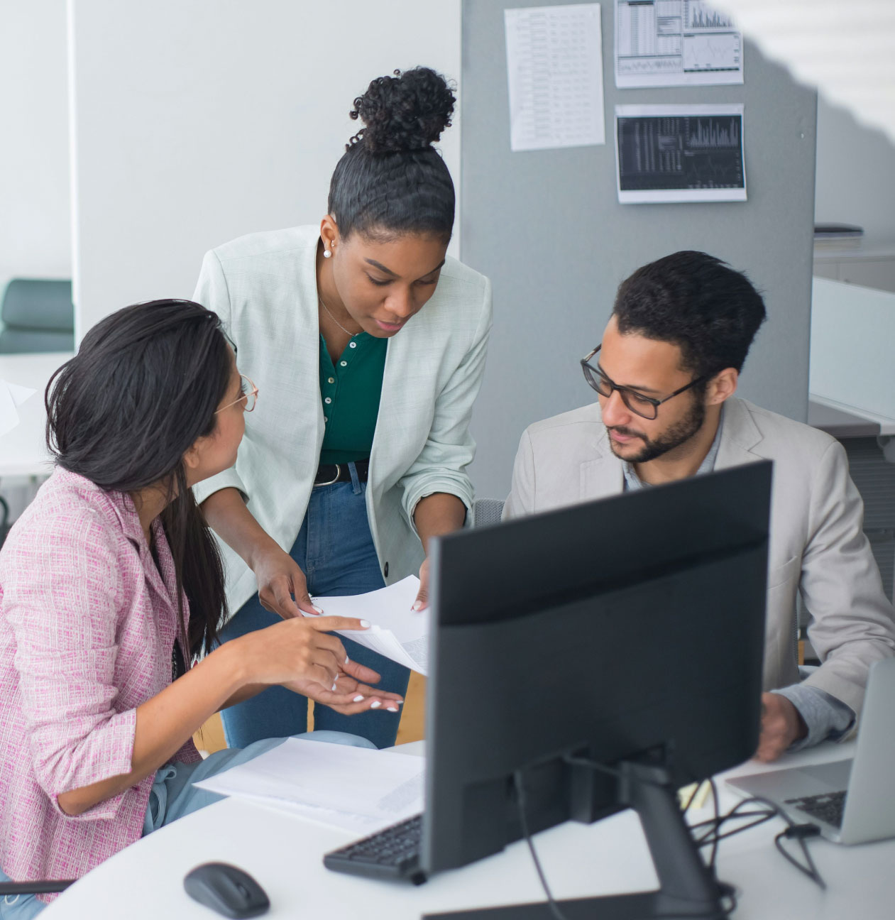 Group Working on Project