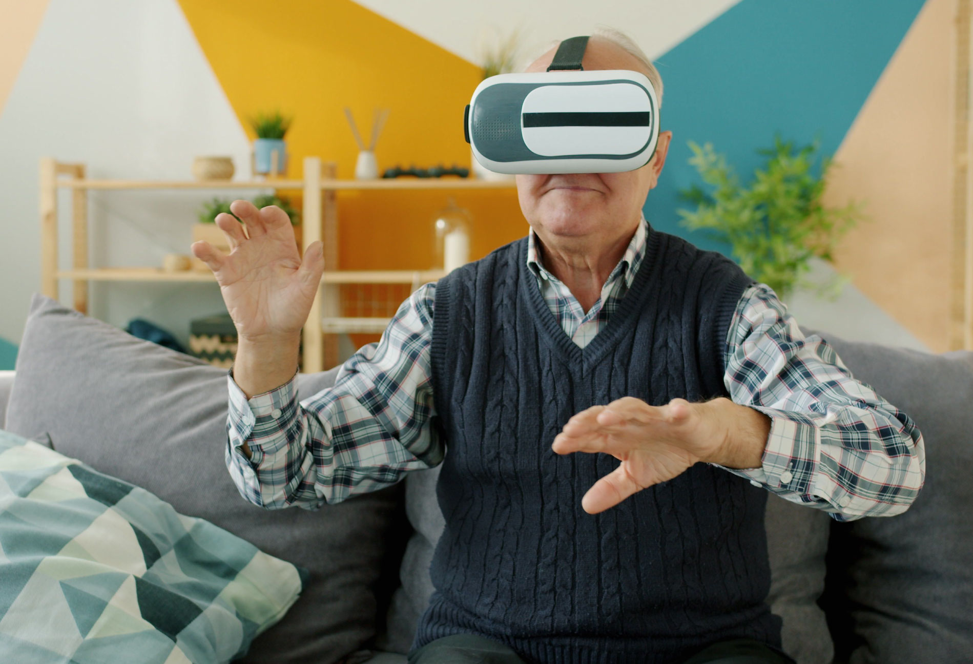 Man using VR