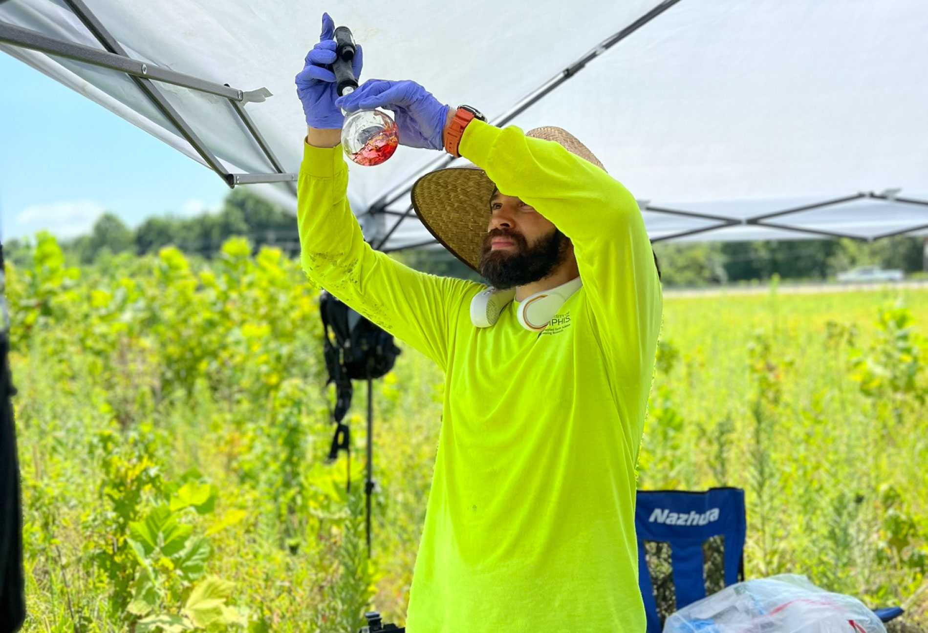 Researcher Testing Water
