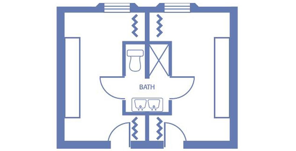 South Hall double floor plan