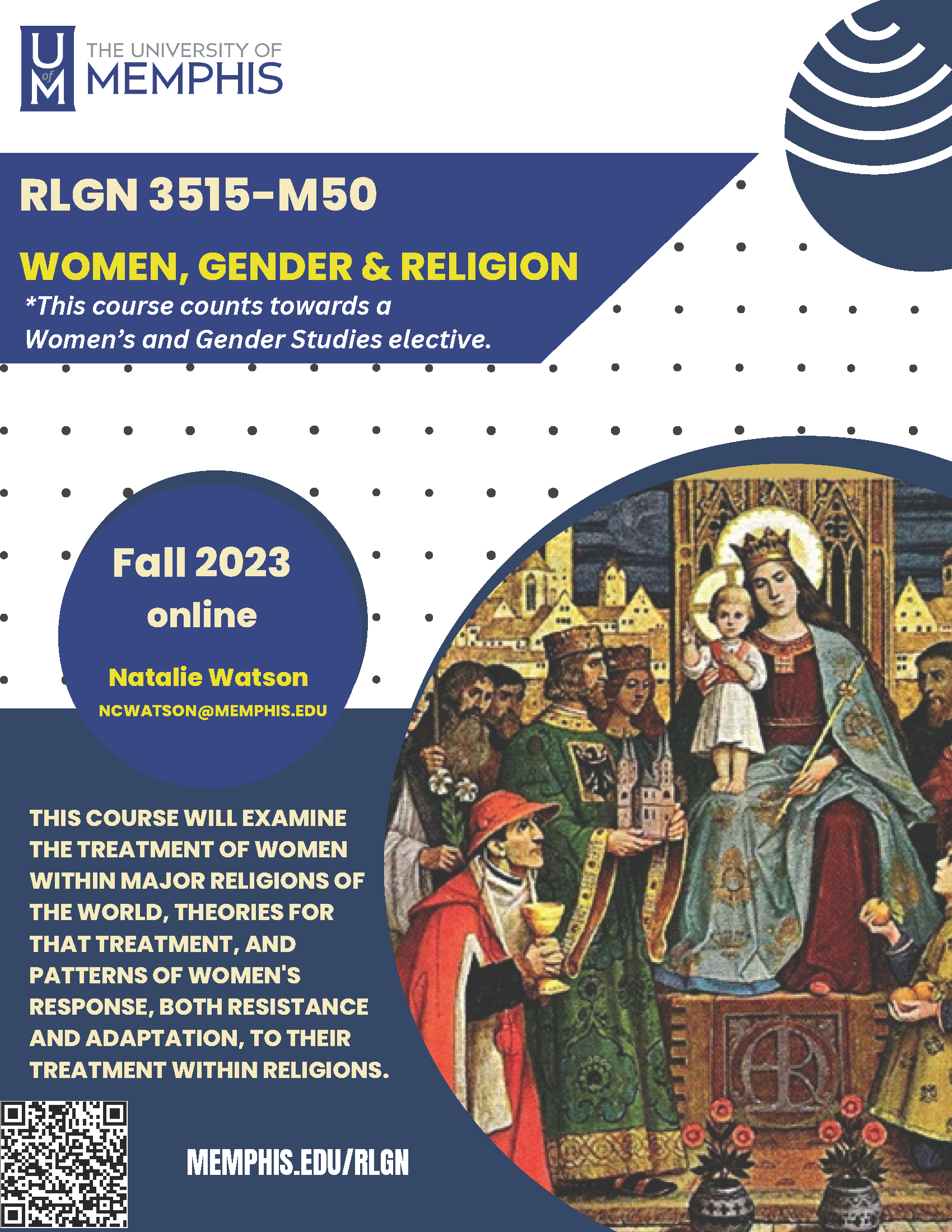 Poster for Women Gender and Religion