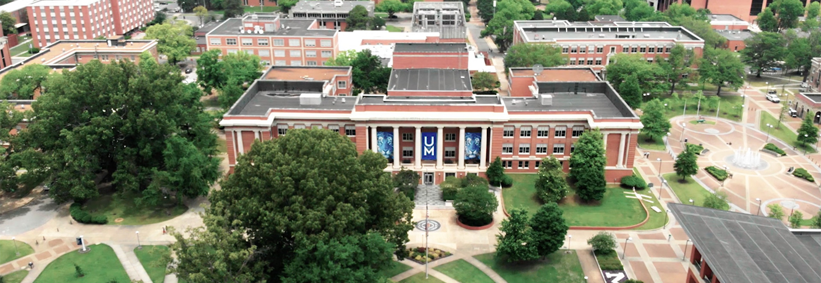 aerial of campus
