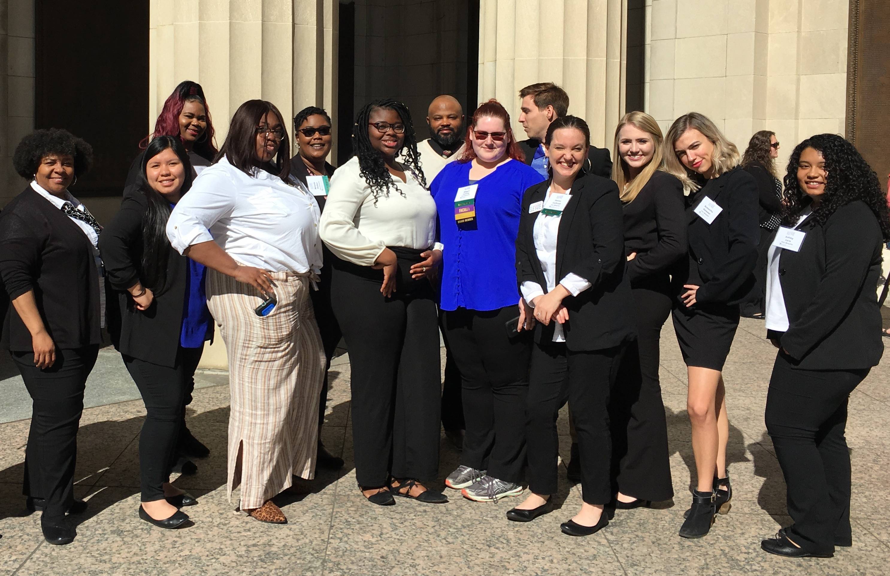 Students and Faculty at the State Capitol