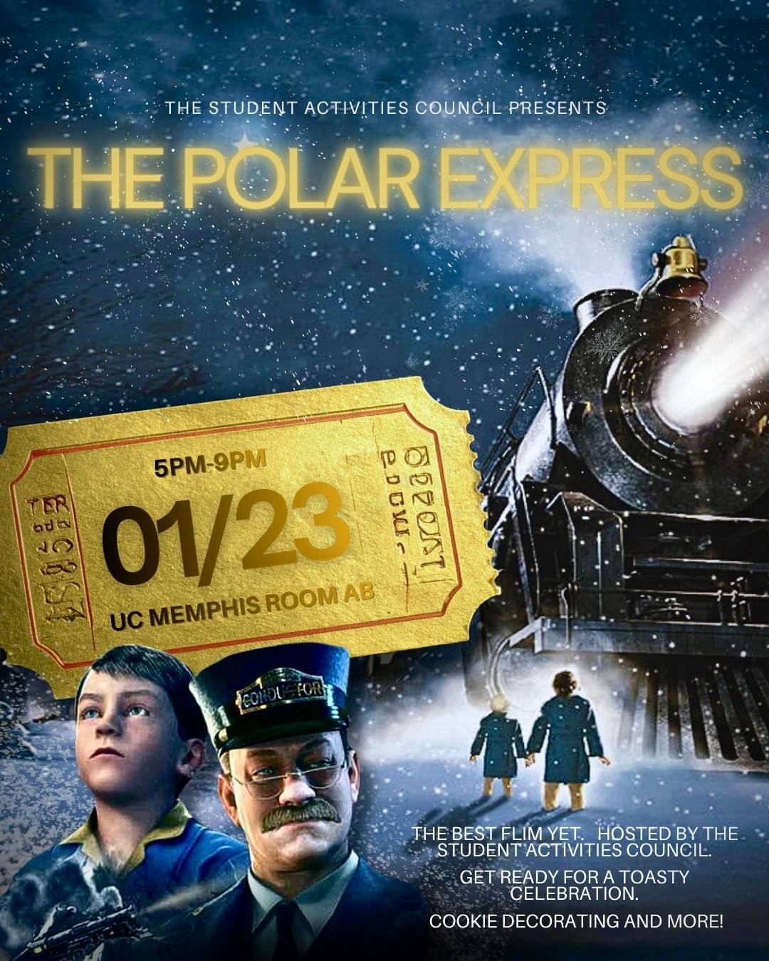 Polar Express Movie Night event flyer
