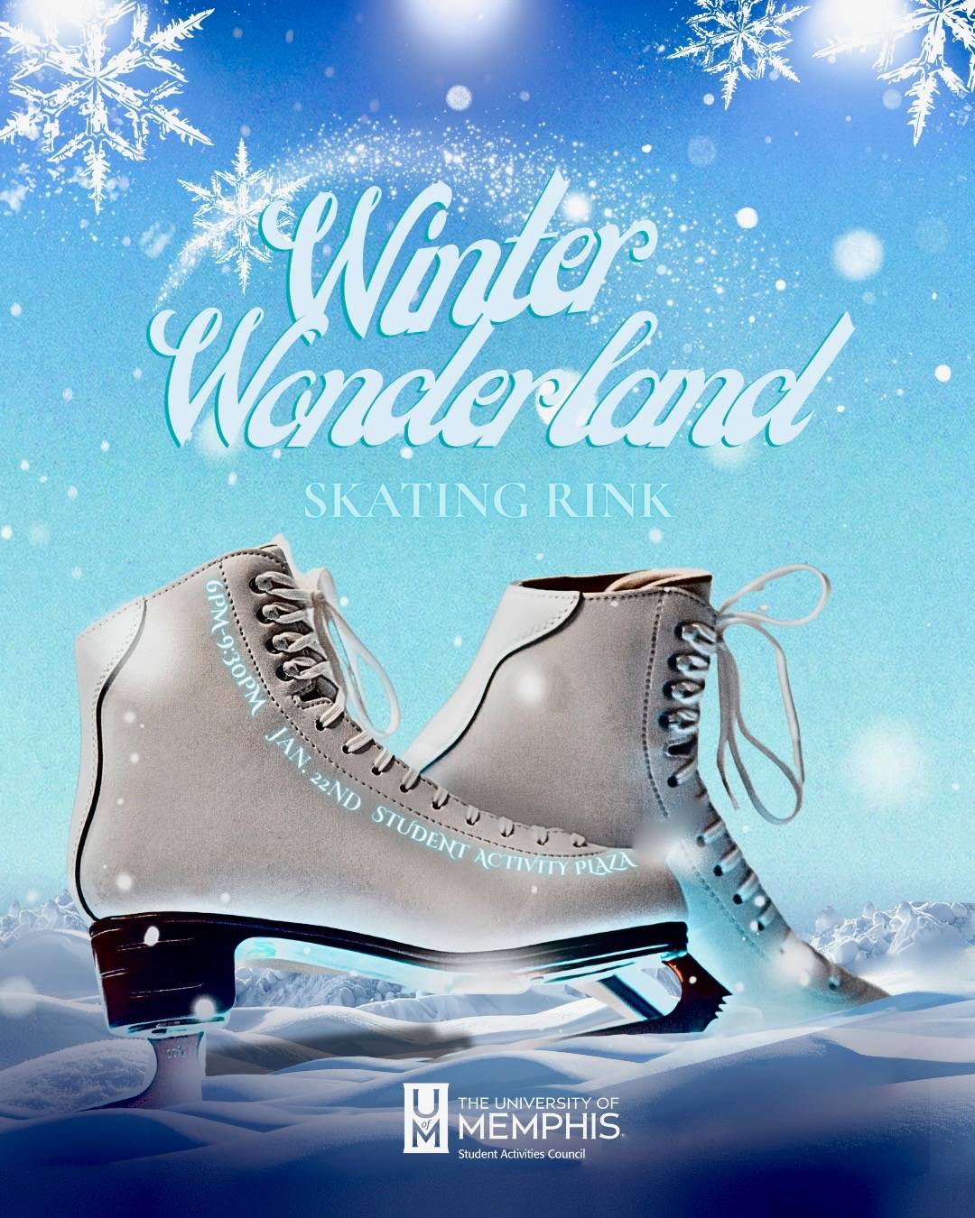 Winter Wonderland Ice Skating event flyer
